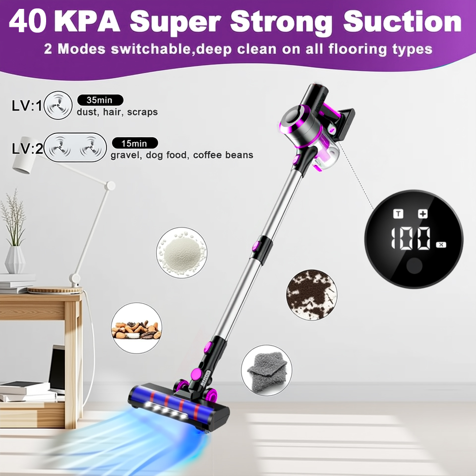 40Kpa Vacuum Cleaner for Home  - đánh giá và giá Battery Case Storage