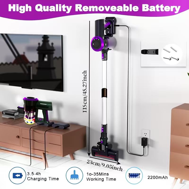 40Kpa Vacuum Cleaner for Home  - đánh giá và giá Battery Case Storage